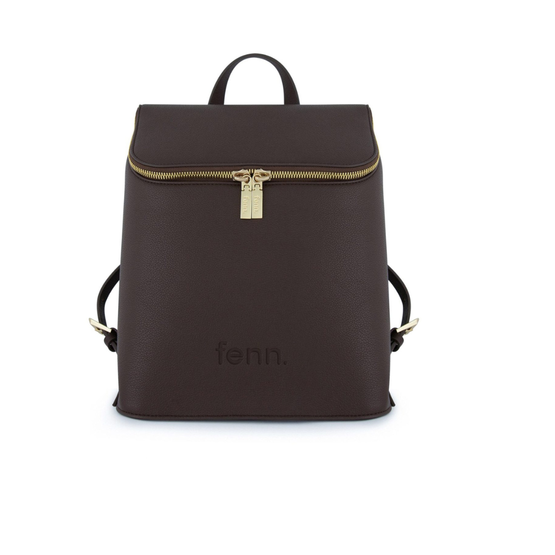 Fenn Backpack Chocolate with Gold Zip
