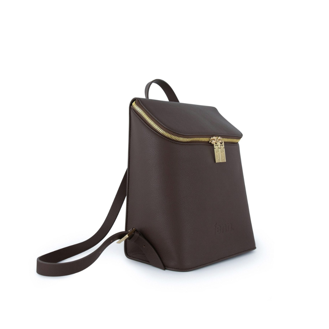 Fenn Backpack Chocolate with Gold Zip