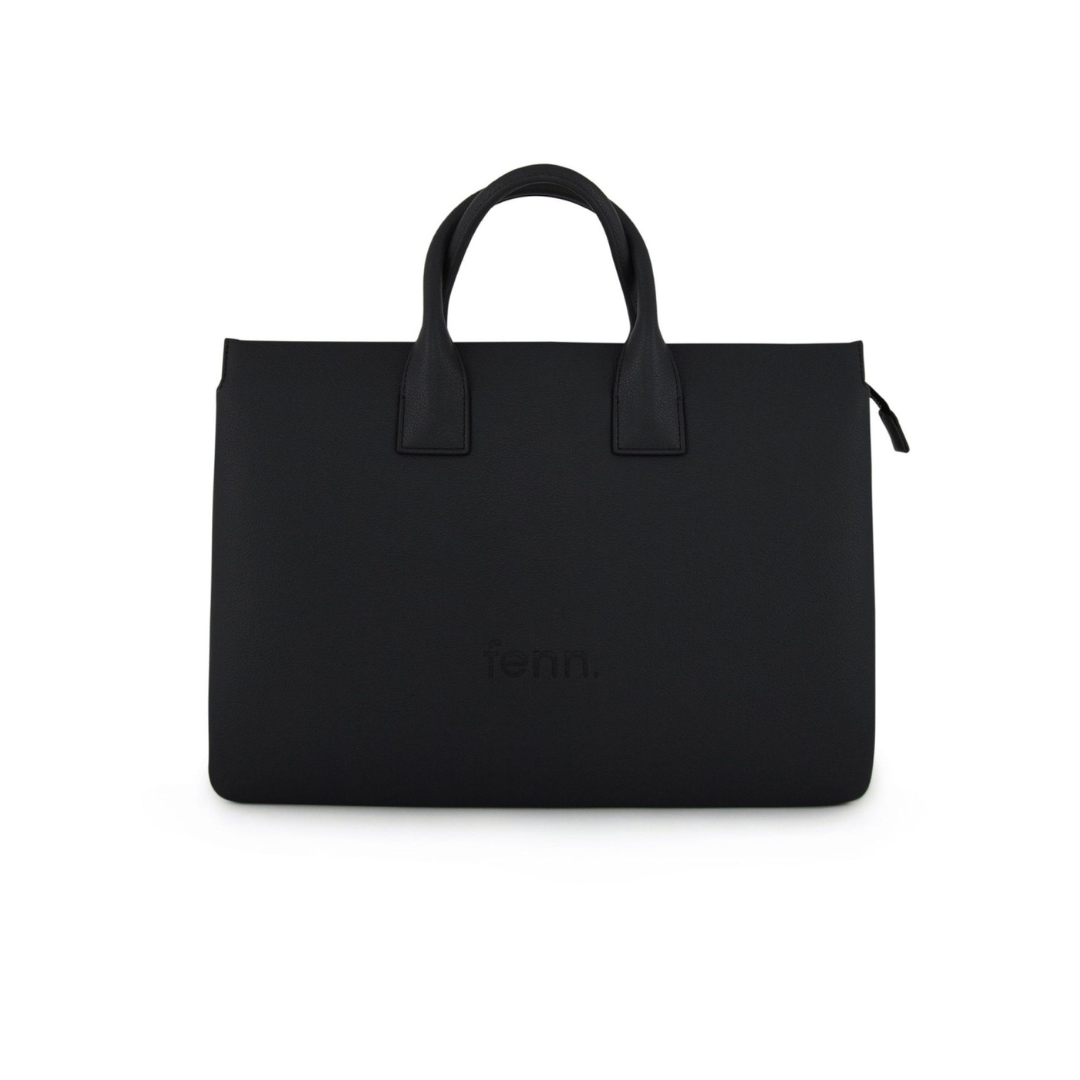 FENN Laptop Bag Black with Silver Zip