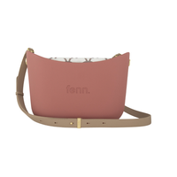 Fenn Messenger Bag - Light Stone & Pink