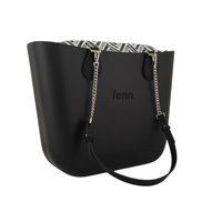 Fenn Original Black - Silver zip & silver chain