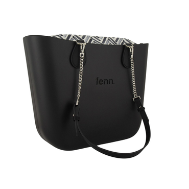 Fenn Original Black - Silver zip & silver chain