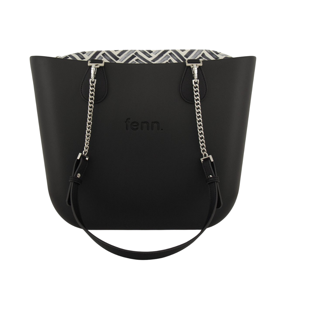 Fenn Original Black - Silver zip & silver chain