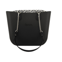Fenn Original Black - Silver zip & silver chain