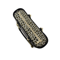 Fenn Original Collection Black with Pattern Inner, Gold Zip & Black/Gold Chain