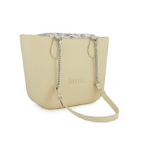 Fenn Petite Butter Yellow - Silver zip &amp; Silver chain