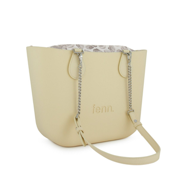 Fenn Petite Butter Yellow - Silver zip &amp; Silver chain