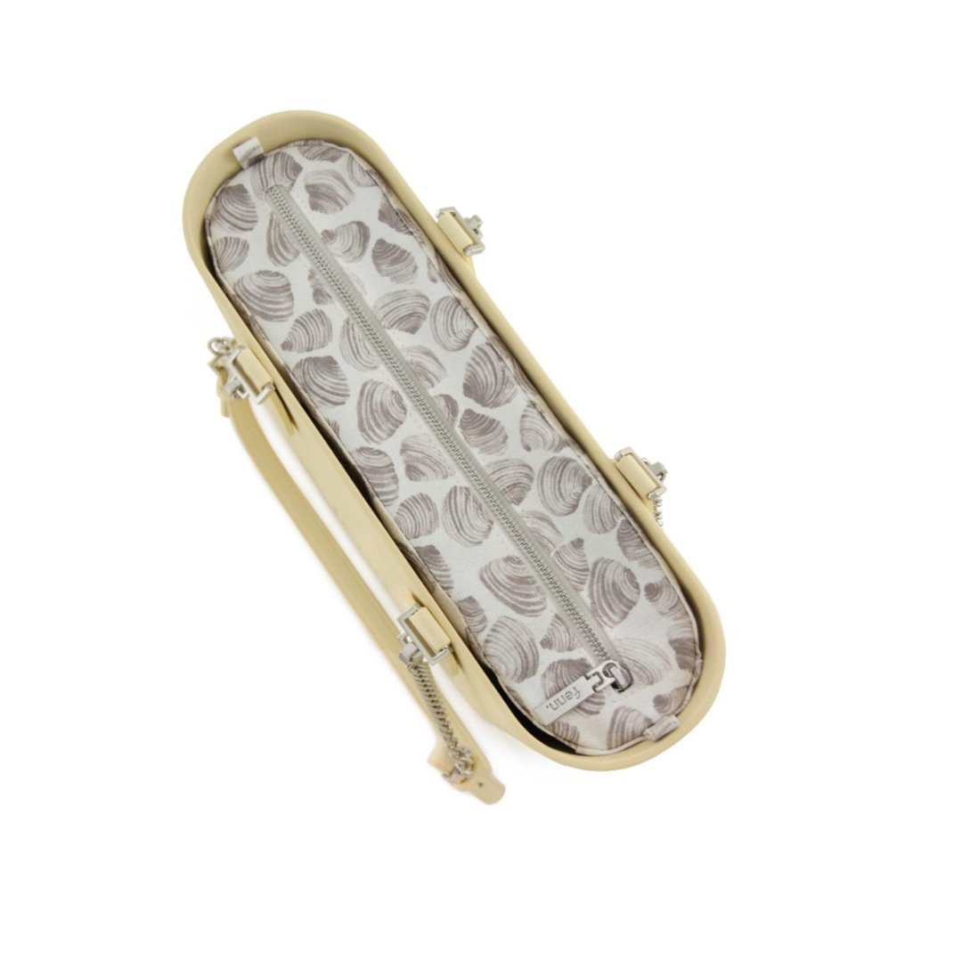Fenn Petite Butter Yellow - Silver zip &amp; Silver chain