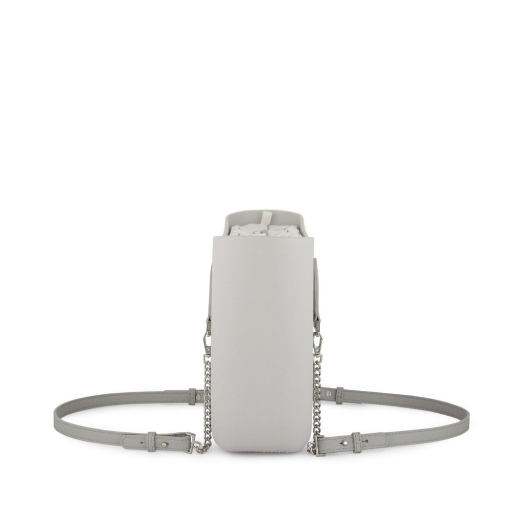 Fenn Petite Collection Grey Pattern Silver Zip - Silver Chain