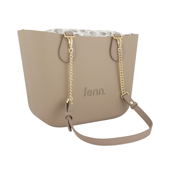 Fenn Petite  Light Stone - Gold zip & gold chain