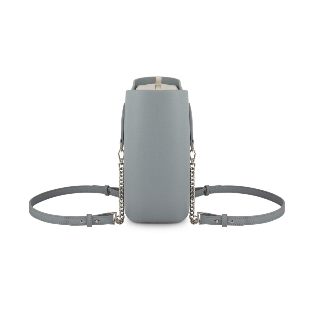 Fenn Petite Hazel Bone  - Silver Zip & Silver Chain
