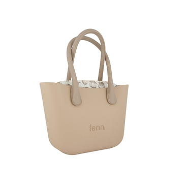 Fenn Petite Sand - Gold zip & Round Handle