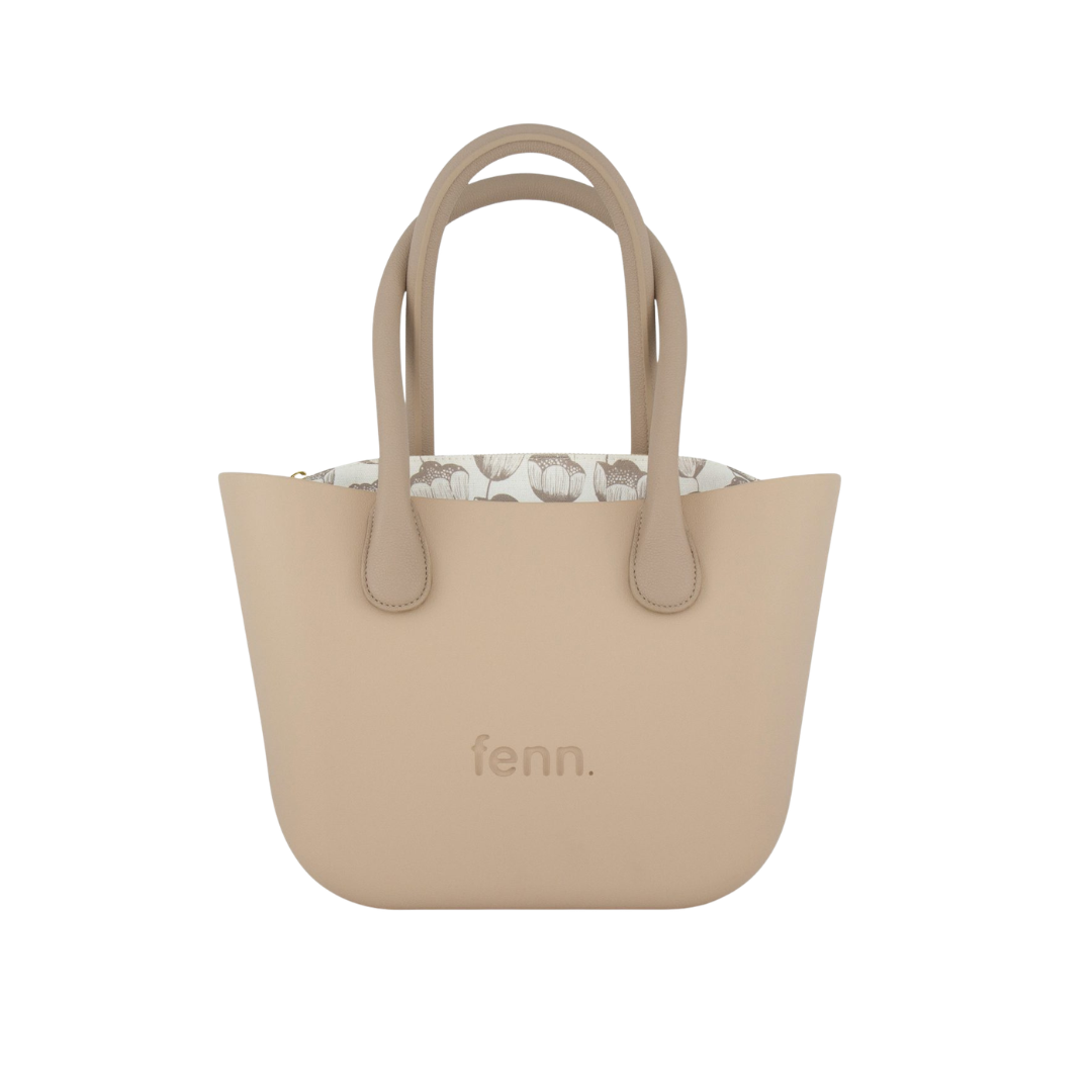 Fenn Petite Sand - Gold zip & Round Handle