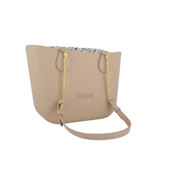 Fenn Petite Sand -  Gold zip & gold chain