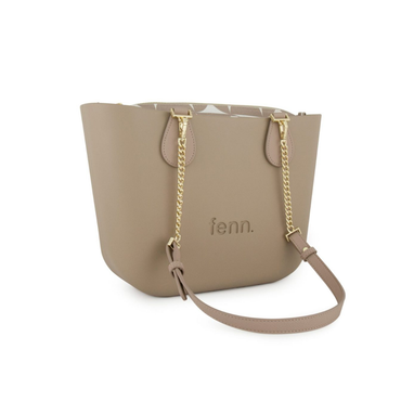 Fenn Petite Stone Pattern Inner - Gold Zip, Gold Chain