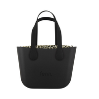 Fenn Petite Black - Gold zip & Black flat handles