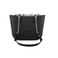 Fenn Petite Black - Silver Zip & Silver Chain