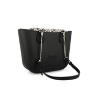 Fenn Petite Black - Silver Zip & Silver Chain