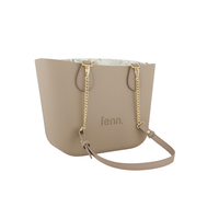 Fenn Petite Light Stone - Gold zip & gold chain