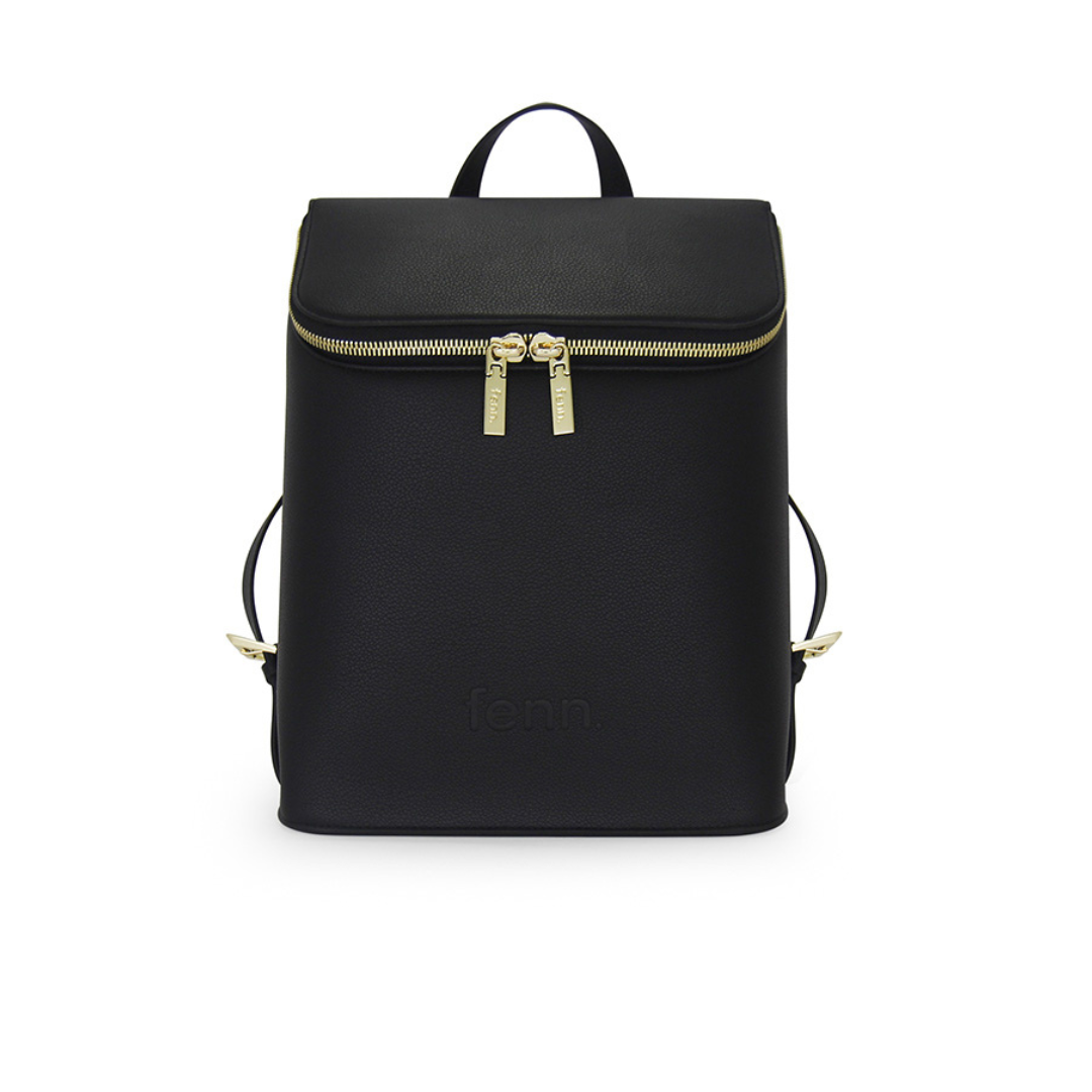 Fenn Backpack Black with Gold Zip