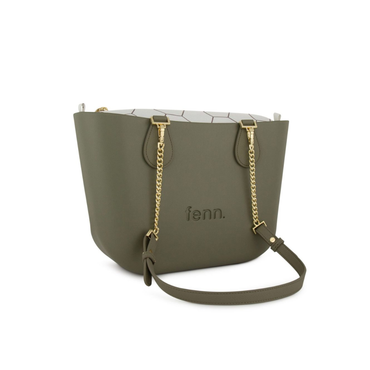 Fenn Petite Watercress Pattern Inner - Gold Zip, Gold Chain