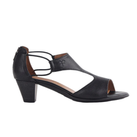 Froggie 11645 premium leather T-bar heel sandal with wider fit design, displayed against neutral background
