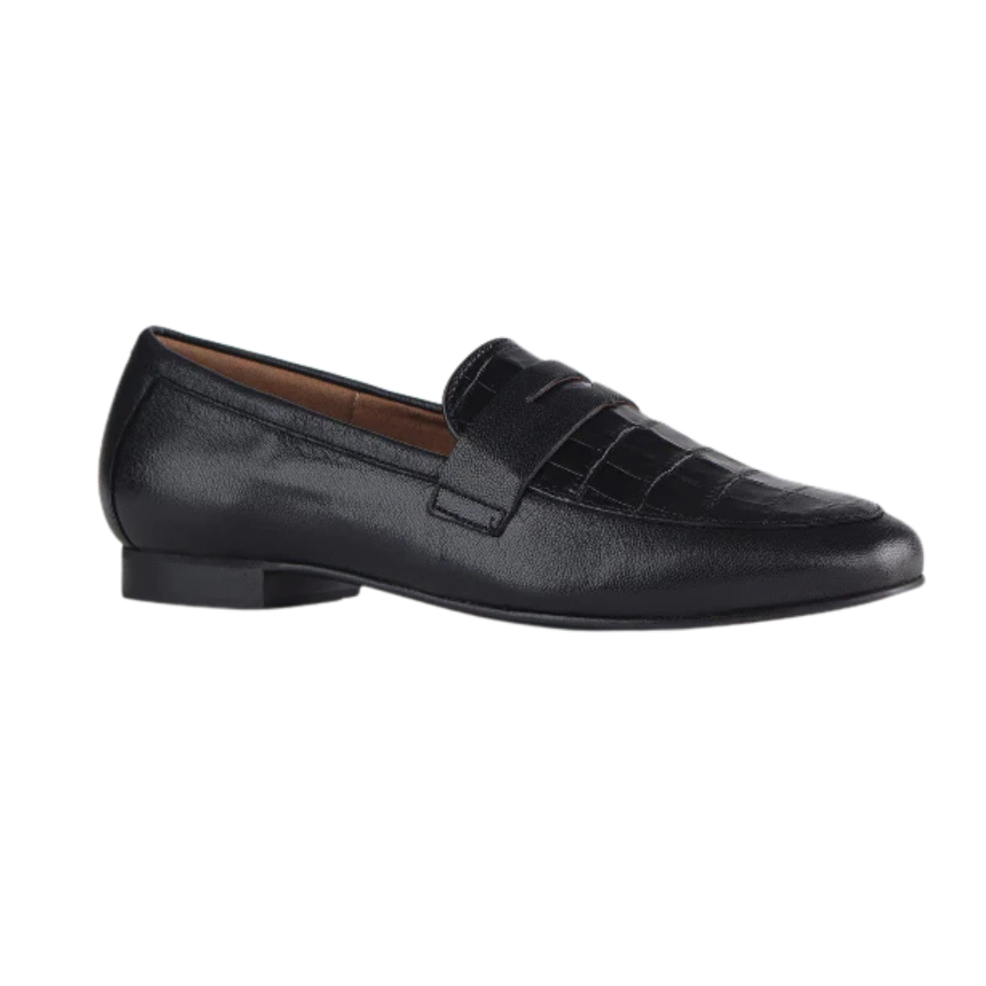 Froggie 12587 Penny Loafer in Black Multi