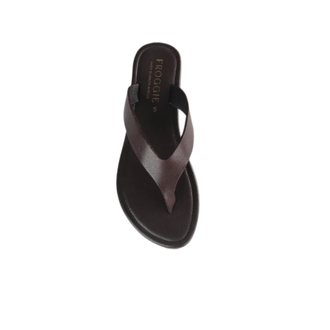 Froggie 13001 Slim-Line Thong Sandals - Brown