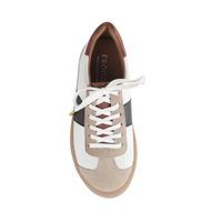 Froggie 12795 Women's Retro Lace-Up Sneaker – Multi Coloured Leather &amp; Suede&nbsp;