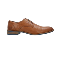 Hush Puppies Rowan brown leather lace-up shoes for men with cushioned insole