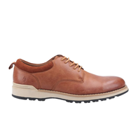 Hush Puppies Dylan Waxy Nubuck tan men's lace-up shoe, side view