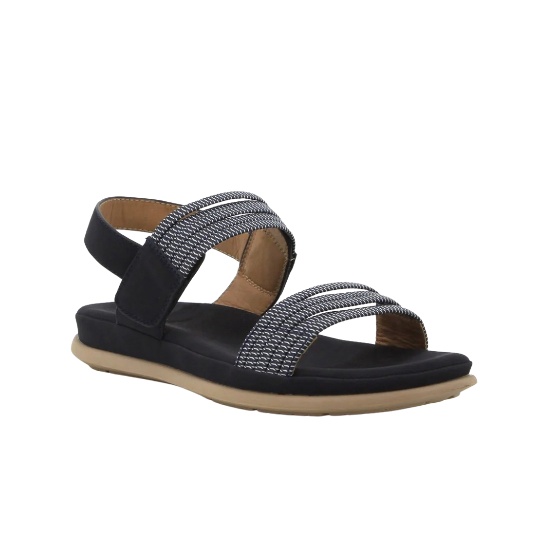 Hush Puppies Soft Irene Elastic Comfort Sandals - Navy
