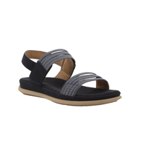 Hush Puppies Soft Irene Elastic Comfort Sandals - Navy