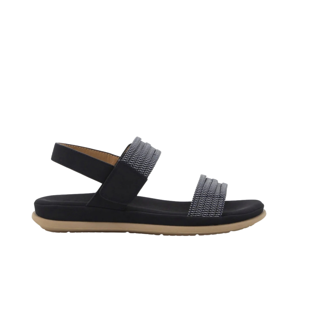 Hush Puppies Soft Irene Elastic Comfort Sandals - Navy