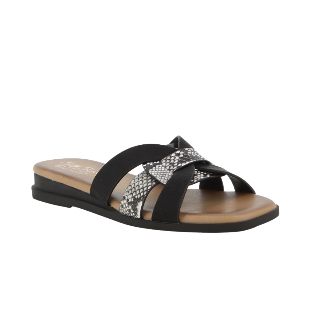 Soft Parsan by Hush Puppies Reptile - Black & White