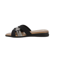 Soft Parsan by Hush Puppies Reptile - Black & White