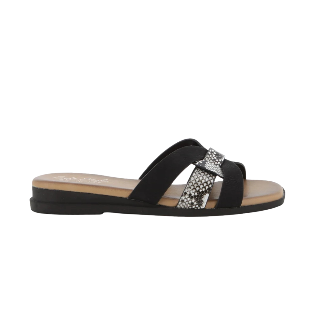 Soft Parsan by Hush Puppies Reptile - Black & White