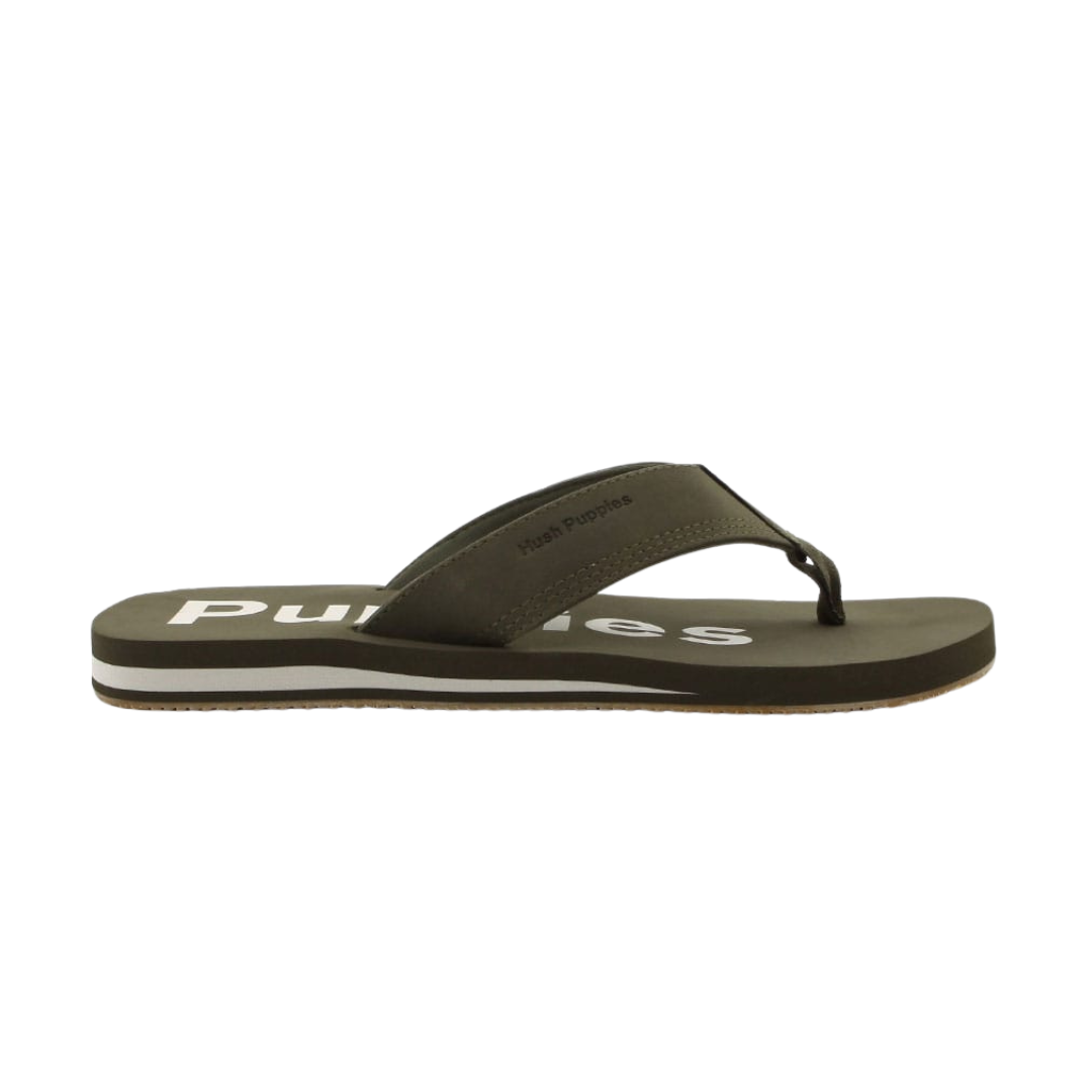 Hush Puppies Stomp Olive Stone casual sandals for women with cushioned footbed