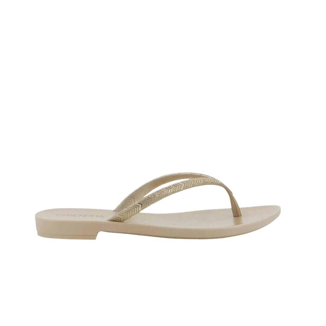 Ipanema Amore Em Flor Thongs - Gold Glitter