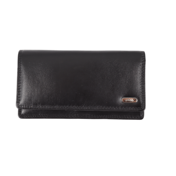 Johnny Black Amey cowhide leather clutch purse