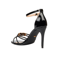 Miss Black Jazz 45 Open Toe Ankle Strap - Black