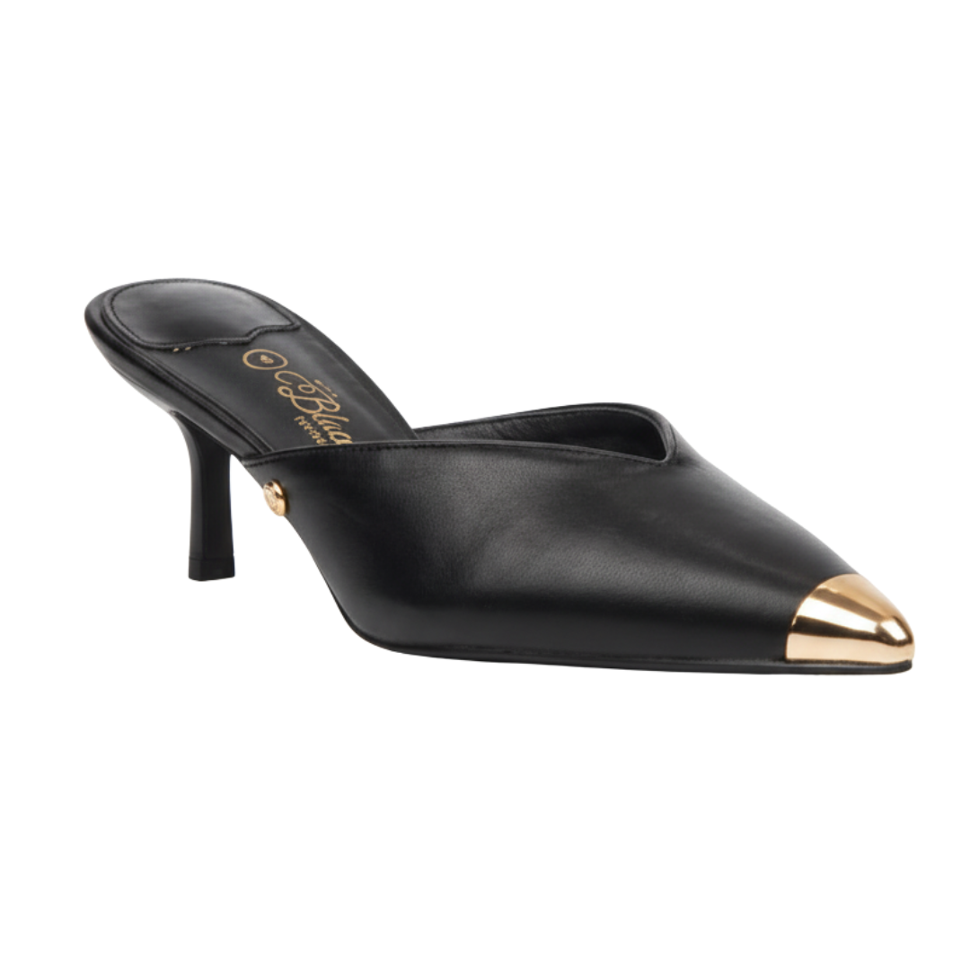 Miss Black DC Volley 2 Gold-Tip Mule Heel -  Black