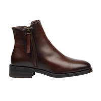 Miss Black Deer 1 chocolate leather ankle boot for women