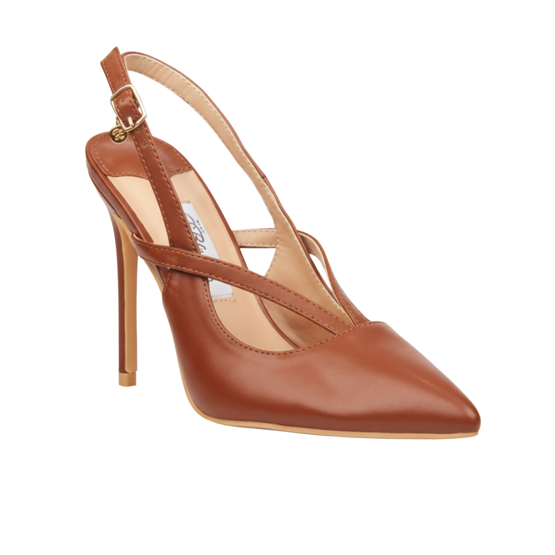 Miss Black DC Lola 60 Slingback Court Heel, Tan