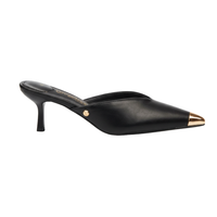 Miss Black DC Volley 2 Gold-Tip Mule Heel -  Black
