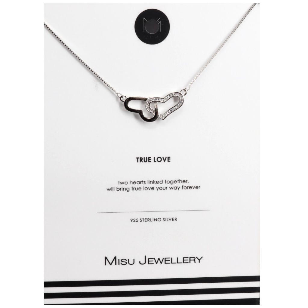 Misu Double heart necklace