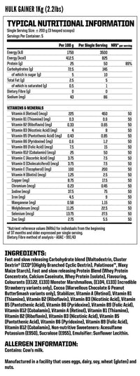 Nutritech Hulk gainer 1kg