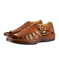 Omega Kgosi : Leather Sandal in Terracotta Buffalo Leather