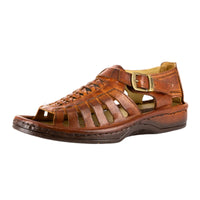 Omega Kgosi : Leather Sandal in Terracotta Buffalo Leather