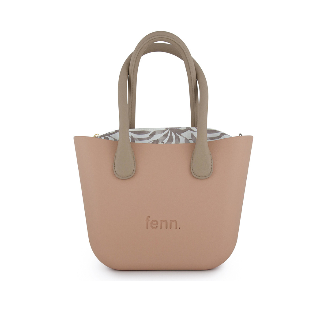 Fenn Petite Tote Bag – Mocha Pattern Inner